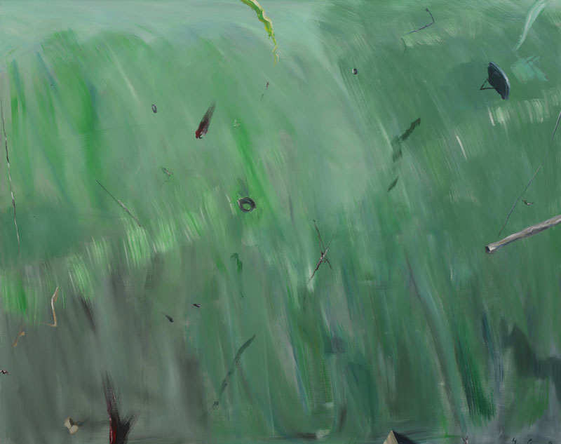 Wasserhang            |  2016    Ac./Leinw.  190 x 245 cm