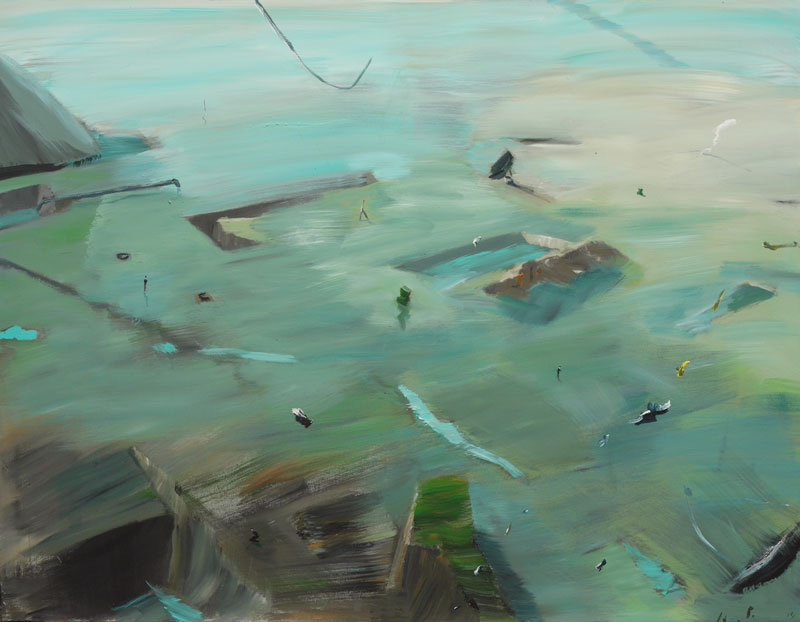 Erkundung            |  2014    Ac./Leinw.  140 x 180 cm