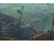 Ausblick | 1987 Öl/Sperrholz 69 x 100 cm